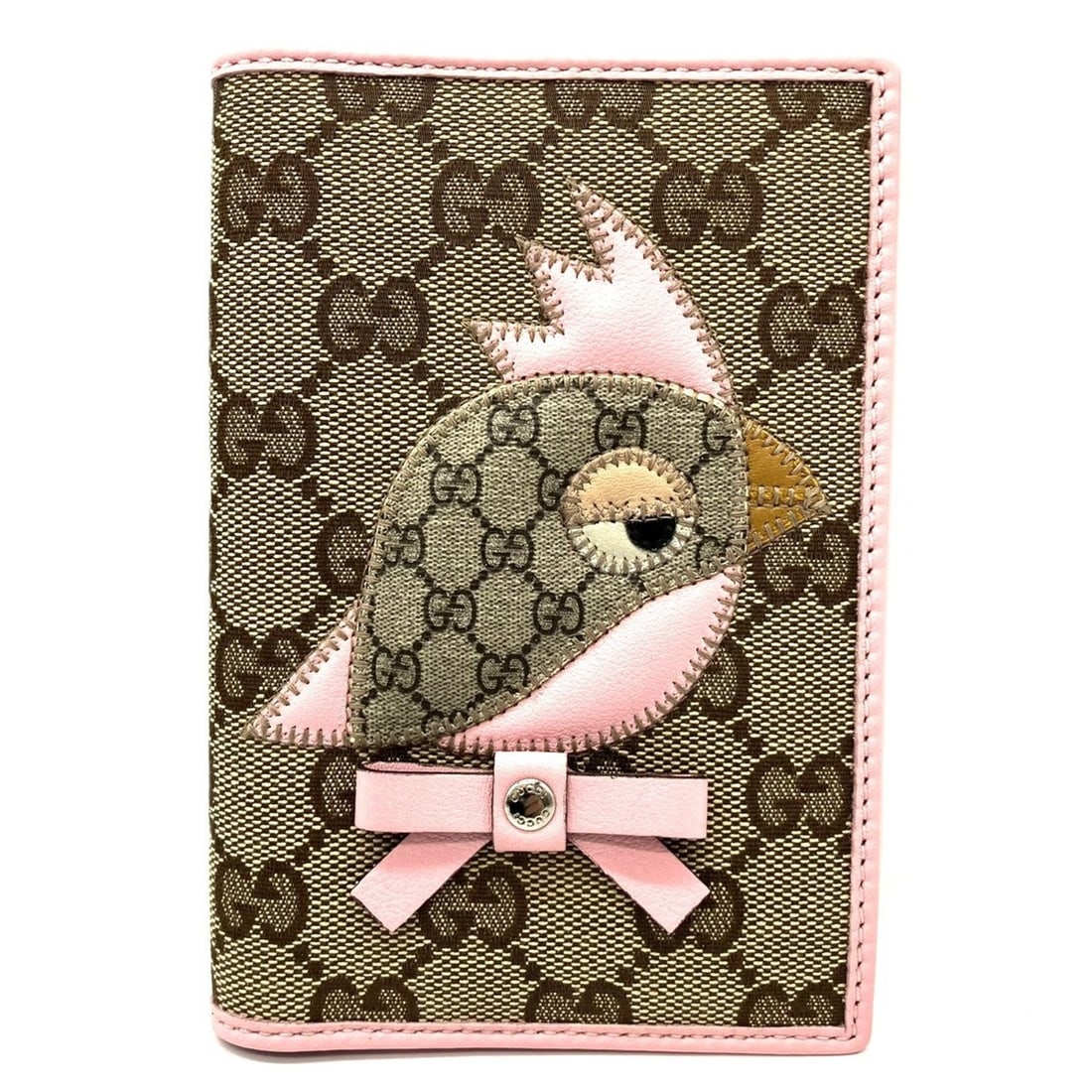 Gucci Papagallo GG Canvas Passport Case Beige/Pink GUCCI ZOO: --- Catalog ---Category: DesignType: Passport coverColor: Beige, PinkGender: WomenMaterial: GG canvas , Leather Category: GeneralBrand: GucciCountry of Origin: ItalyCategory: Physical PropertiesSize (
