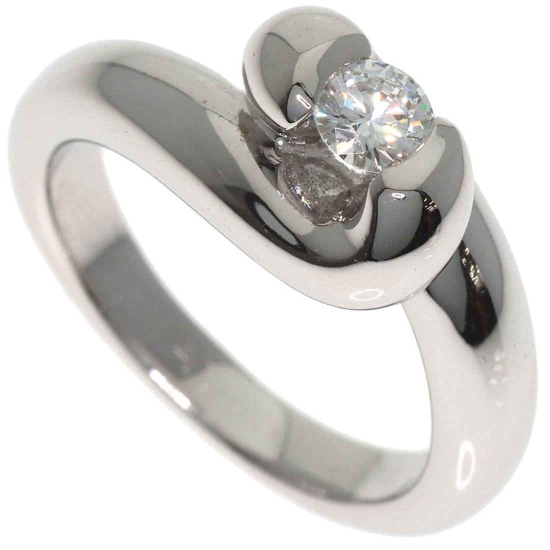 Chaumet Turban Diamond Ring - 18K White Gold Women's (1 of 11)