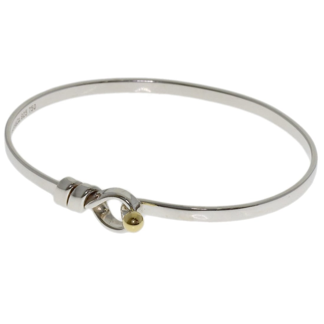 Tiffany & Co. Hook Eye Bracelet, Silver/18K Yellow Gold, Women's.: --- Catalog ---Category: SizeLength: 17cm / 6.69''Category: DesignType: Charm braceletGender: WomenMaterial: Silver, Yellow gold (18K)Category: GeneralBrand: Tiffany--- Item List ---Section: Condition