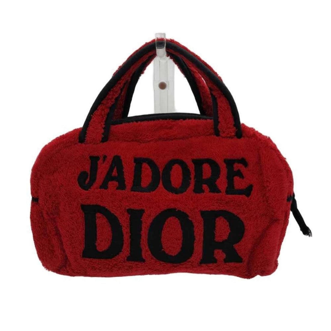 Christian Dior J'adore Mini Handbag Pouch Red x Black Terry Cloth Women's: --- Catalog ---Category: SizeSize (HxWxD): 16cm x 23cm x 6cm / 6.29'' x 9.05'' x 2.36''Category: DesignType: Handbag, PouchColor: Black, Red colorGender: WomenMaterial: Pile fabric Category: GeneralBr