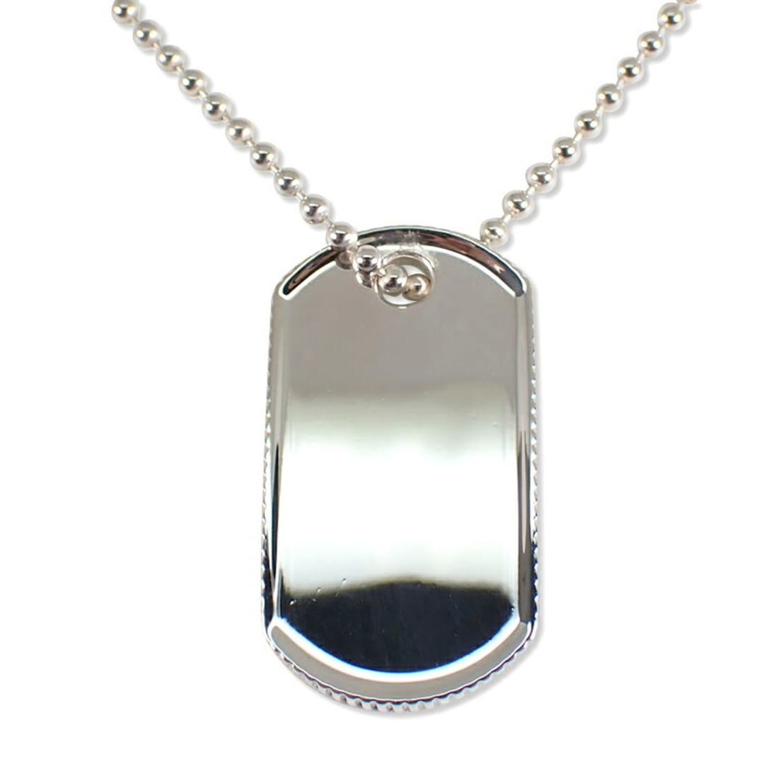 TIFFANY & Co. 925 Dog Tag Edge Pendant: --- Catalog ---Category: SizePendant Size: 38.9mm x 21.8mm / 1.53'' x 0.85''Neck Circumference: 51 cm / 20.07''Category: DesignGender: WomenMaterial: Sterling silver 925Pendant Type: PendantNecklace