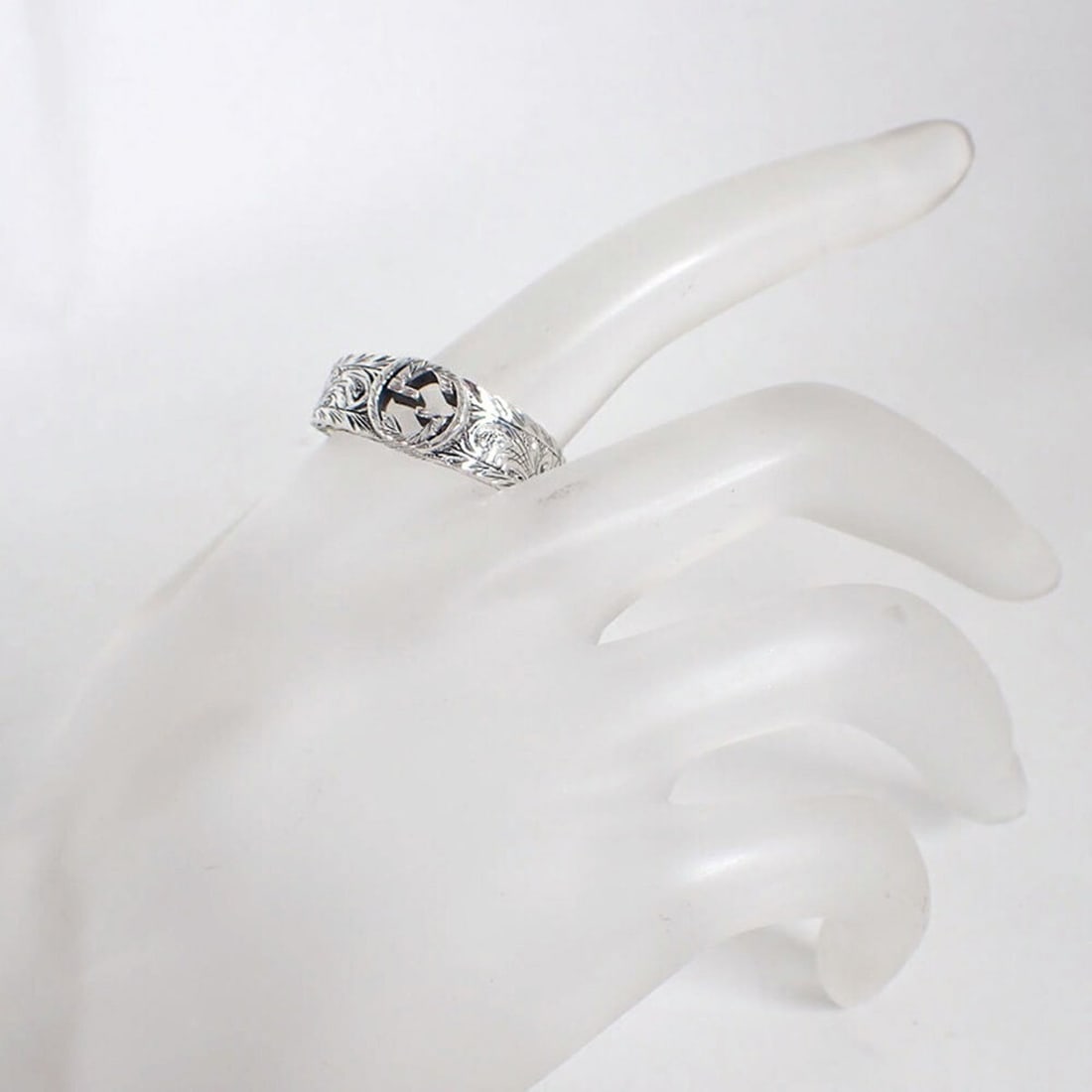 GUCCI 925 Interlocking G Ring, Size 20 - 5