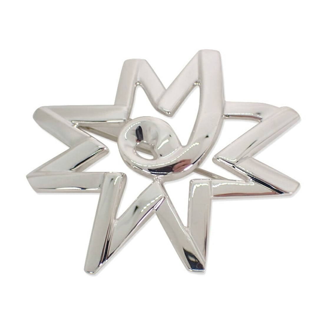 TIFFANY & Co. 925 Star Motif Brooch: --- Catalog ---Category: SizeSize (HxWxD): 3.66cm x 4.25cm / 1.44'' x 1.67''Category: DesignType: BroochGender: WomenMaterial: Sterling silver 925Category: GeneralBrand: Tiffany--- Item List ---Sectio