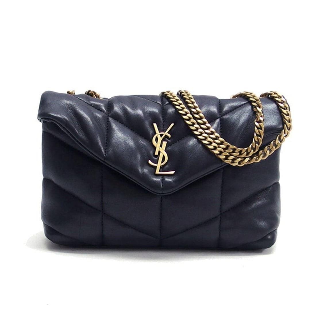Saint Laurent Paris Lambskin Loulou Puffer Chain Shoulder Bag: --- Catalog ---Category: SizeSize (HxWxD): 14cm x 22cm x 8cm / 5.51'' x 8.66'' x 3.14''Strap Length: 65cm - 118cm / 25.59'' - 46.45''Category: DesignType: Shoulder bagColor: BlackGender: WomenMaterial