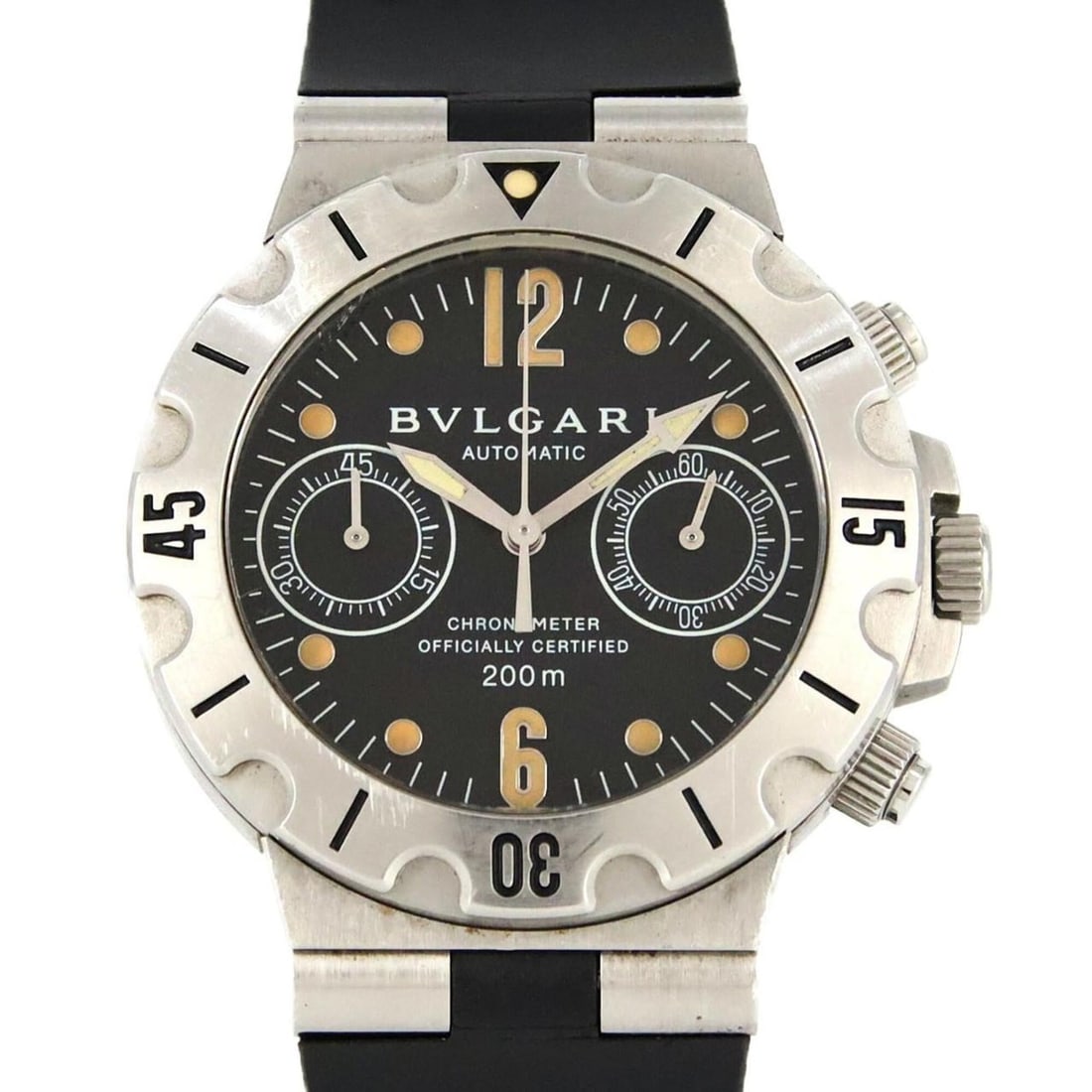 Bulgari Scuba Chrono SCB38S SCB38SV AT SS Automatic Watch (1 of 9)