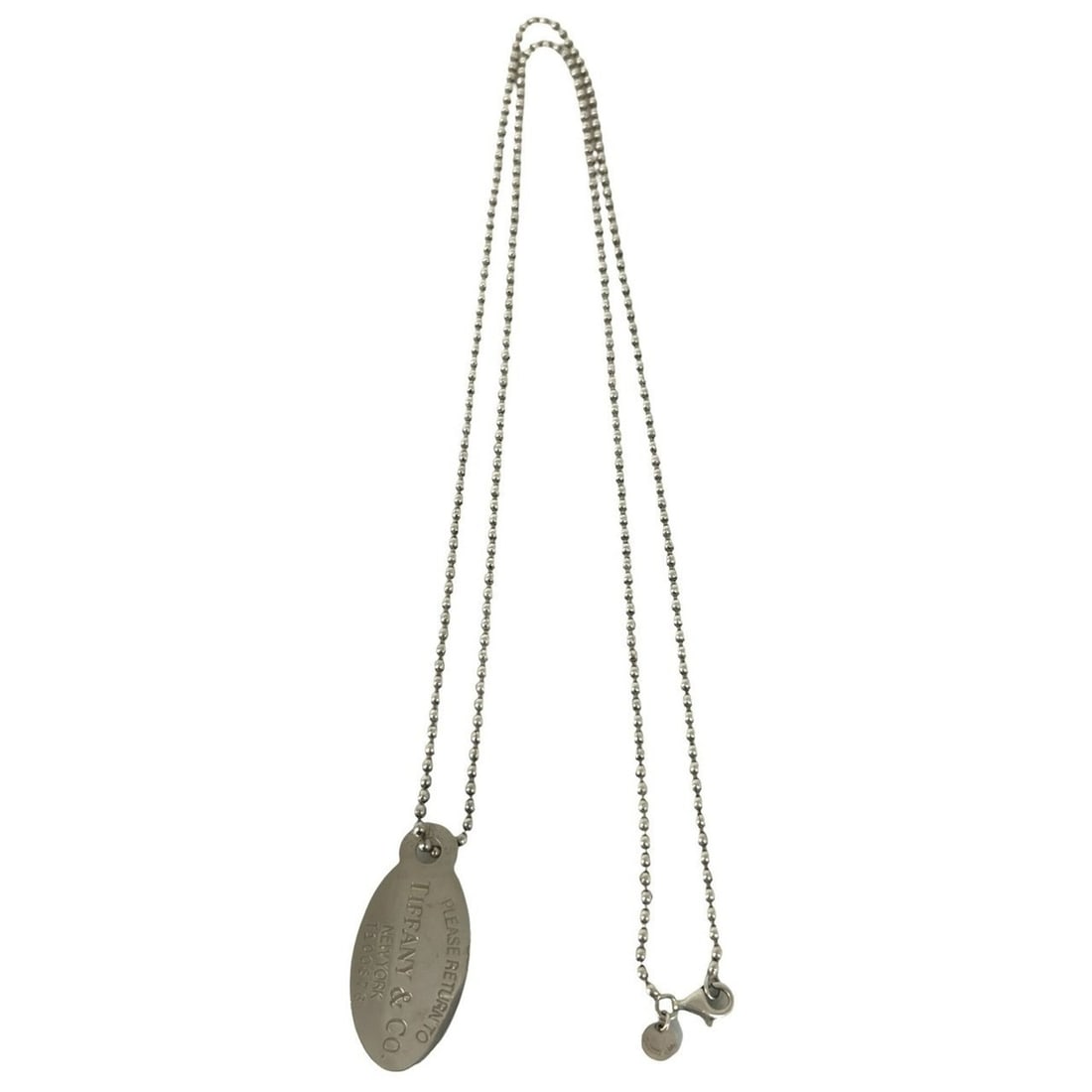 TIFFANY&Co. Tiffany & Co. Return to Oval Tag Necklace, Sterling Silver 925 Pendant, Accessory,: --- Catalog ---Category: SizePendant Size: 42mm x 20mm / 1.65'' x 0.78''Neck Circumference: 88.5 cm / 34.84''Category: DesignColor: SilverGender: WomenMaterial: Silver 925Pendant Type: PendantNecklace