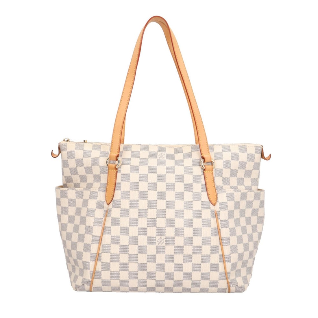 Louis Vuitton Totally MM Damier Azur Tote Bag, Canvas N41279, White, Women's, LOUIS VUITTON: --- Catalog ---Category: SizeWeight: 705g / 1.55lb.Size (HxWxD): 28cm x 40.5cm x 15cm / 11.02'' x 15.94'' x 5.9''Strap Length: 64cm / 25.19''Category: DesignType: Tote bagColor: Or, WhiteGender: Women