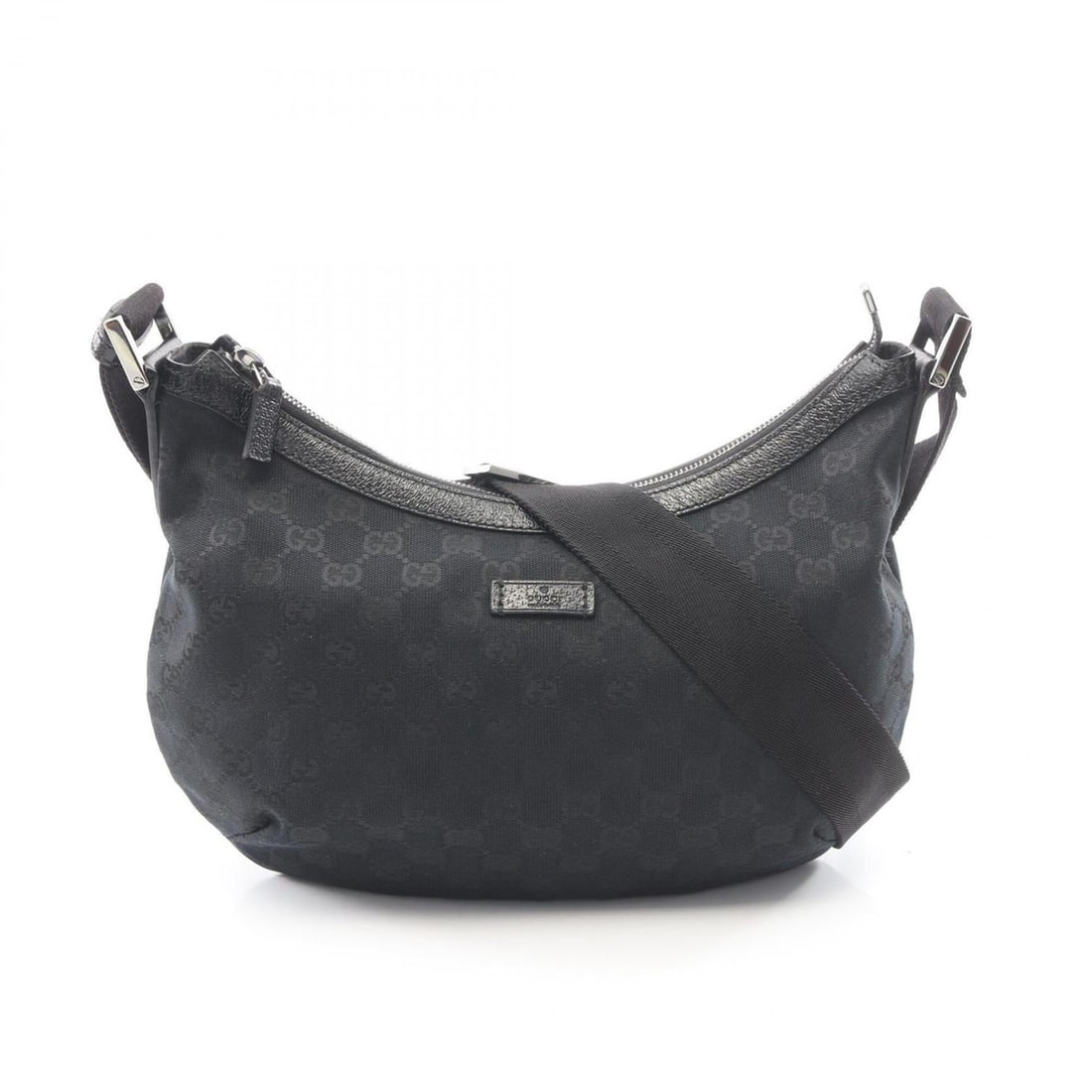Gucci GG Canvas Shoulder Bag Handbag Leather Women's Black 181092: --- Catalog ---Category: SizeSize (HxWxD): 20cm x 28cm x 10cm / 7.87'' x 11.02'' x 3.93''Category: DesignType: Handbag, Shoulder bagColor: BlackGender: WomenMaterial: Canvas , Leather Category: Genera