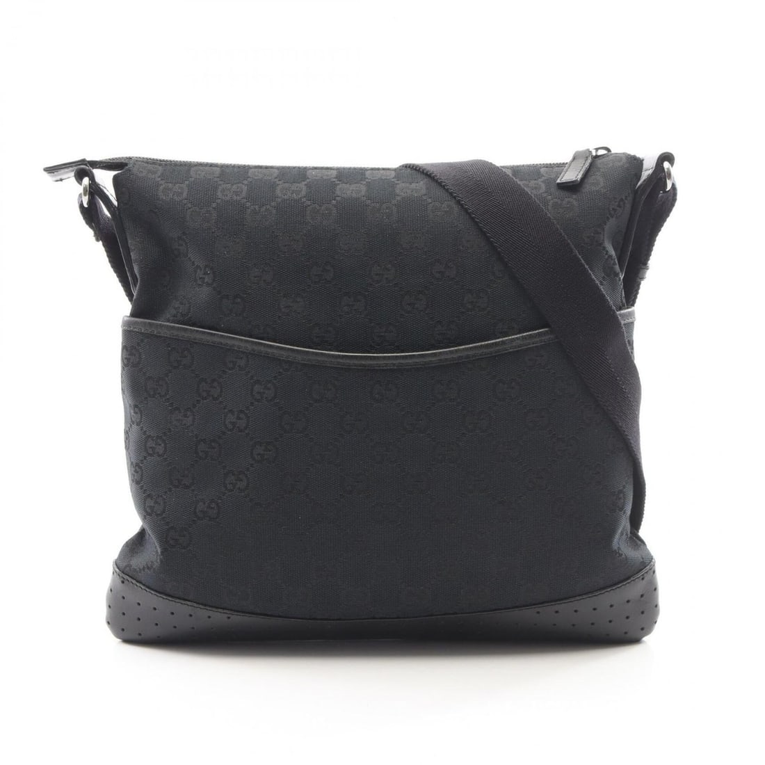 Gucci GG Canvas Shoulder Bag Handbag Leather Women's Black 145857: --- Catalog ---Category: SizeSize (HxWxD): 28cm x 31cm x 3cm / 11.02'' x 12.2'' x 1.18''Category: DesignType: Handbag, Shoulder bagColor: BlackGender: WomenMaterial: Canvas , Leather Category: General