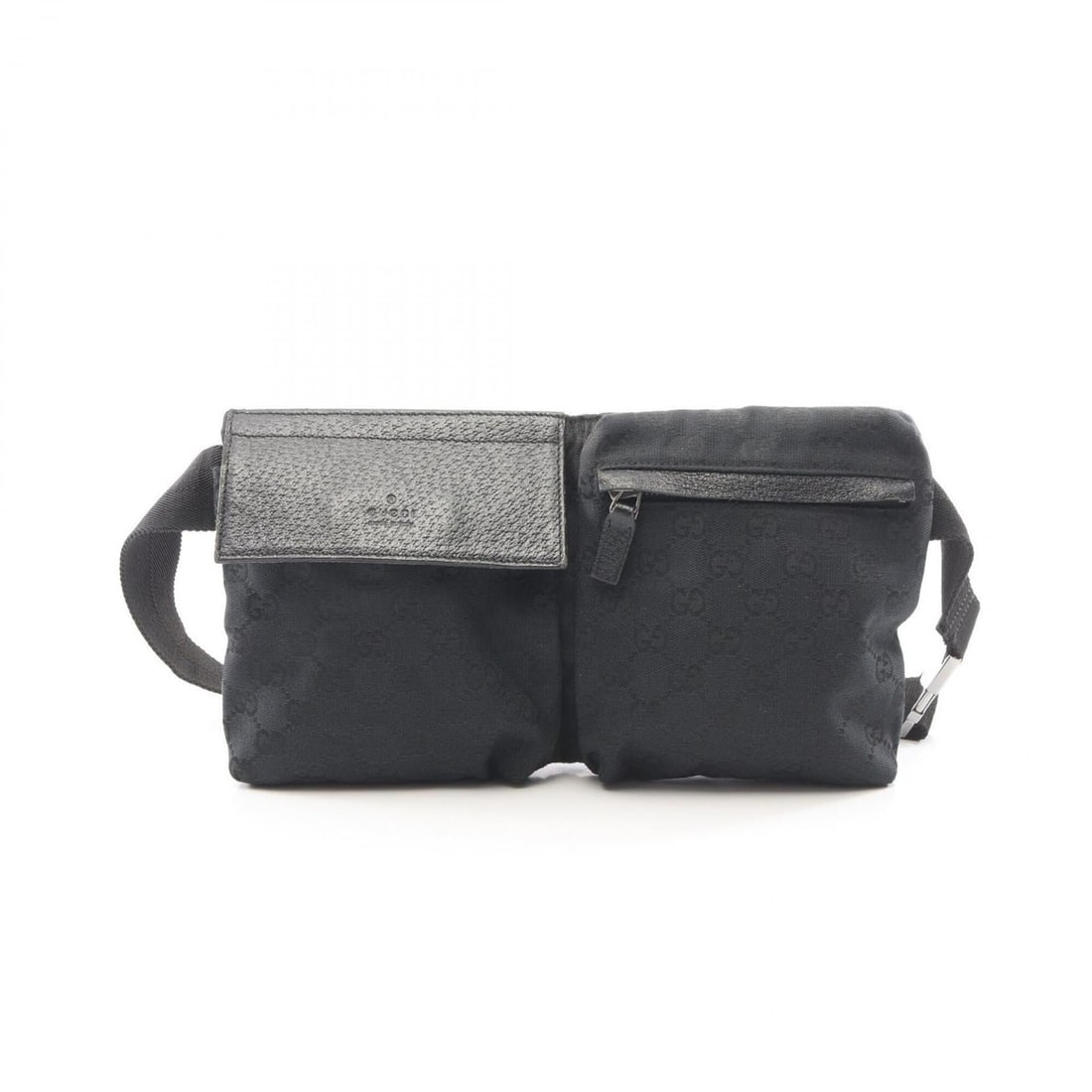 Gucci GG Canvas Waist Bag, Body Handbag, Leather, Men's & Women's, Black, 28566: --- Catalog ---Category: SizeSize (HxWxD): 16cm x 29cm x 2.5cm / 6.29'' x 11.41'' x 0.98''Category: DesignType: Fanny pack, HandbagColor: BlackGender: Men,WomenMaterial: Canvas , Leather Category: Gen
