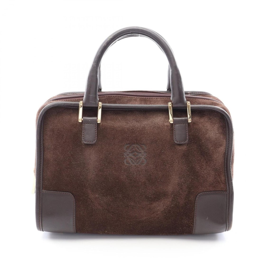 Loewe Amazona 28 Handbag, Suede Leather, Women's, Brown: --- Catalog ---Category: SizeSize (HxWxD): 19cm x 27cm x 13cm / 7.48'' x 10.62'' x 5.11''Category: DesignType: HandbagColor: BrownGender: WomenMaterial: Suede , Leather Category: GeneralBrand: Loewe--