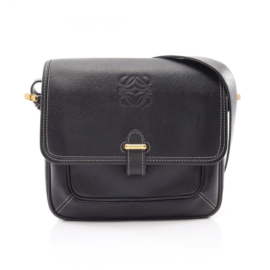 Loewe Anagram Shoulder Bag Handbag Leather Women's Black: --- Catalog ---Category: SizeSize (HxWxD): 22cm x 24cm x 8cm / 8.66'' x 9.44'' x 3.14''Category: DesignType: Handbag, Shoulder bagColor: BlackGender: WomenMaterial: Leather Category: GeneralBrand: Loe