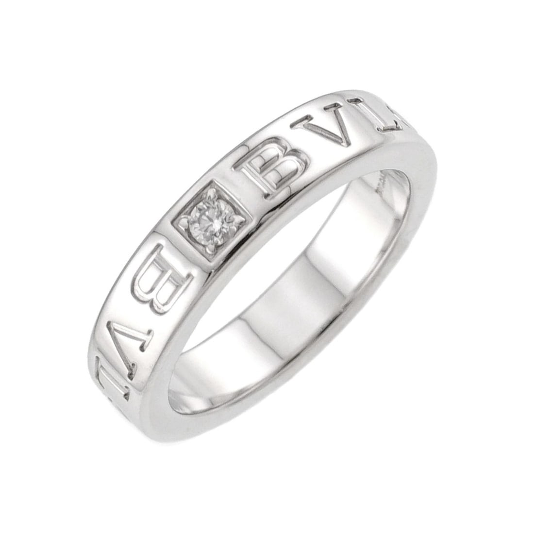 Bulgari BVLGARI B-ZERO1 Essential Ring with Diamonds, 18K WG White Gold 750: --- Catalog ---Category: SizeJP Size: 8US Size: 4.5Category: DesignType: Band ringColor: White goldGender: WomenMaterial: White gold (18K)Category: GeneralBrand: Bvlgari--- Item List ---Section: Condi