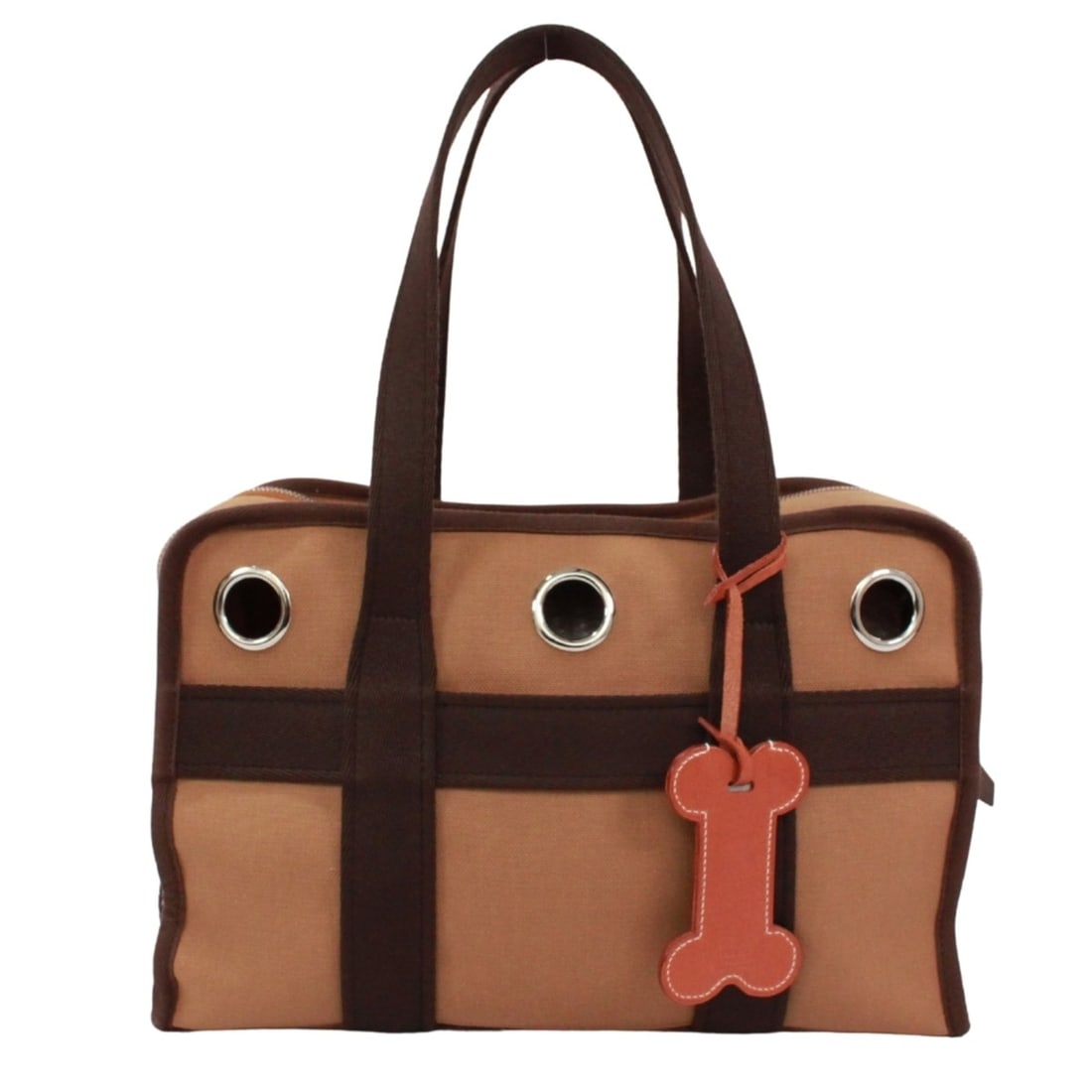 HERMES Hermes Handbag Dog Bag II H800639EK01 Pet Carrier Nylon Cotton Beige Brown Men's Women's: --- Catalog ---Category: SizeSize (HxWxD): 23cm x 35cm x 14cm / 9.05'' x 13.77'' x 5.51''Category: DesignType: HandbagColor: Beige, BrownGender: Men,WomenMaterial: Nylon , Cotton Category: GeneralMPN: