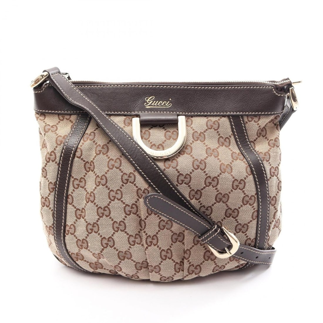 Gucci Abbey GG Canvas Shoulder Bag/Handbag, and Leather, Women's, Beige/Brown, 203257: --- Catalog ---Category: SizeSize (HxWxD): 25cm x 26cm x 3cm / 9.84'' x 10.23'' x 1.18''Category: DesignType: Handbag, Shoulder bagColor: Beige, BrownGender: WomenMaterial: Canvas , Leather Category: 