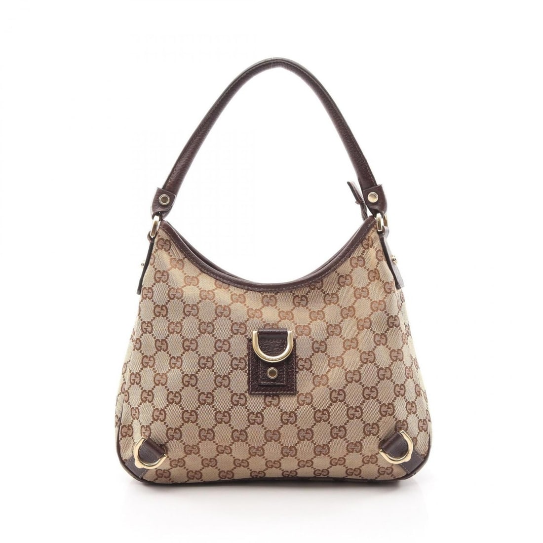 Gucci Abbey GG Canvas Shoulder Bag/Handbag, and Leather, Women's, Beige/Brown, 130738 (1 of 20)