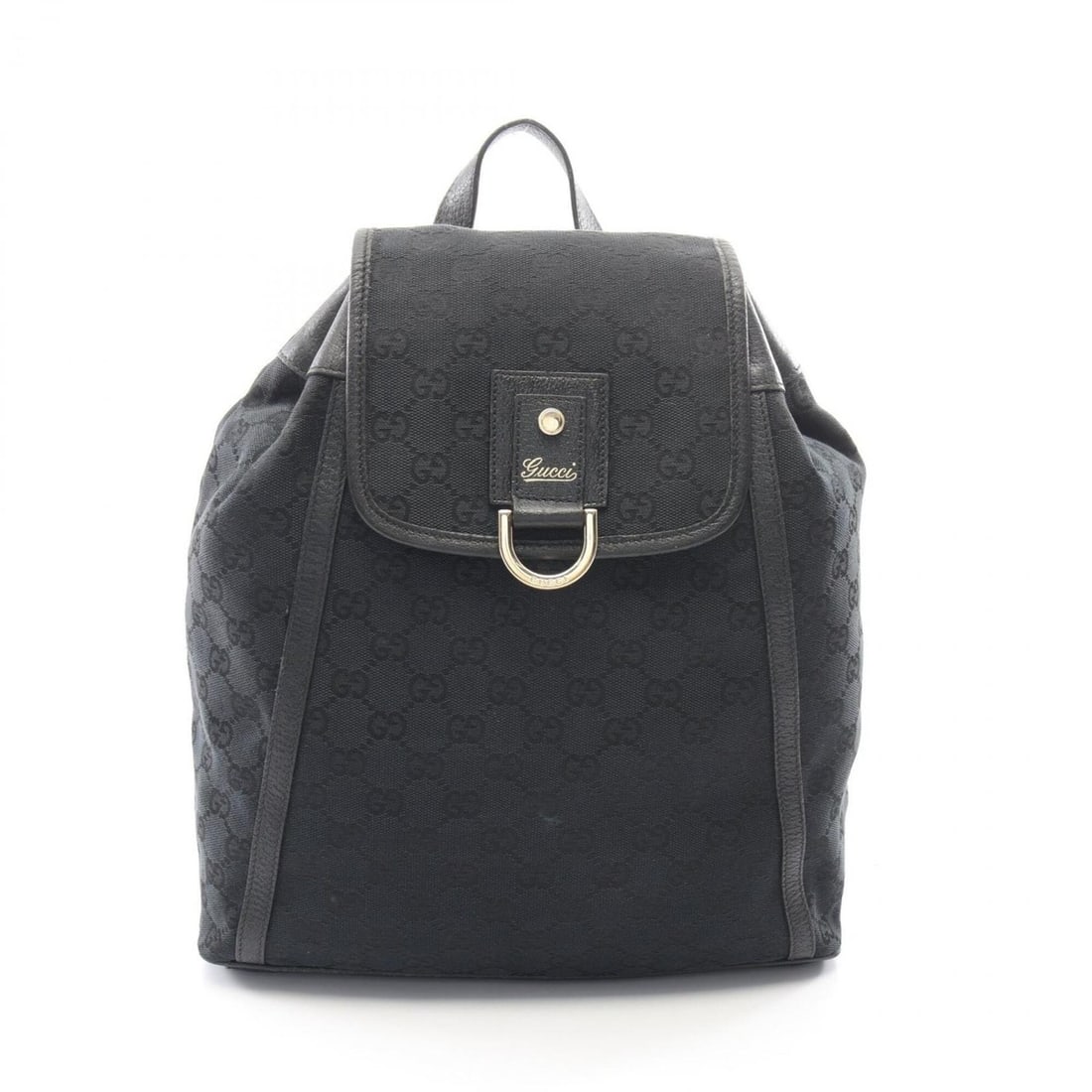 Gucci GG Canvas Backpack/Handbag, and Leather, Women's, Black, 141642: --- Catalog ---Category: SizeSize (HxWxD): 32cm x 28cm x 12cm / 12.59'' x 11.02'' x 4.72''Category: DesignType: Backpack, HandbagColor: BlackGender: WomenMaterial: Canvas , Leather Category: GeneralMP