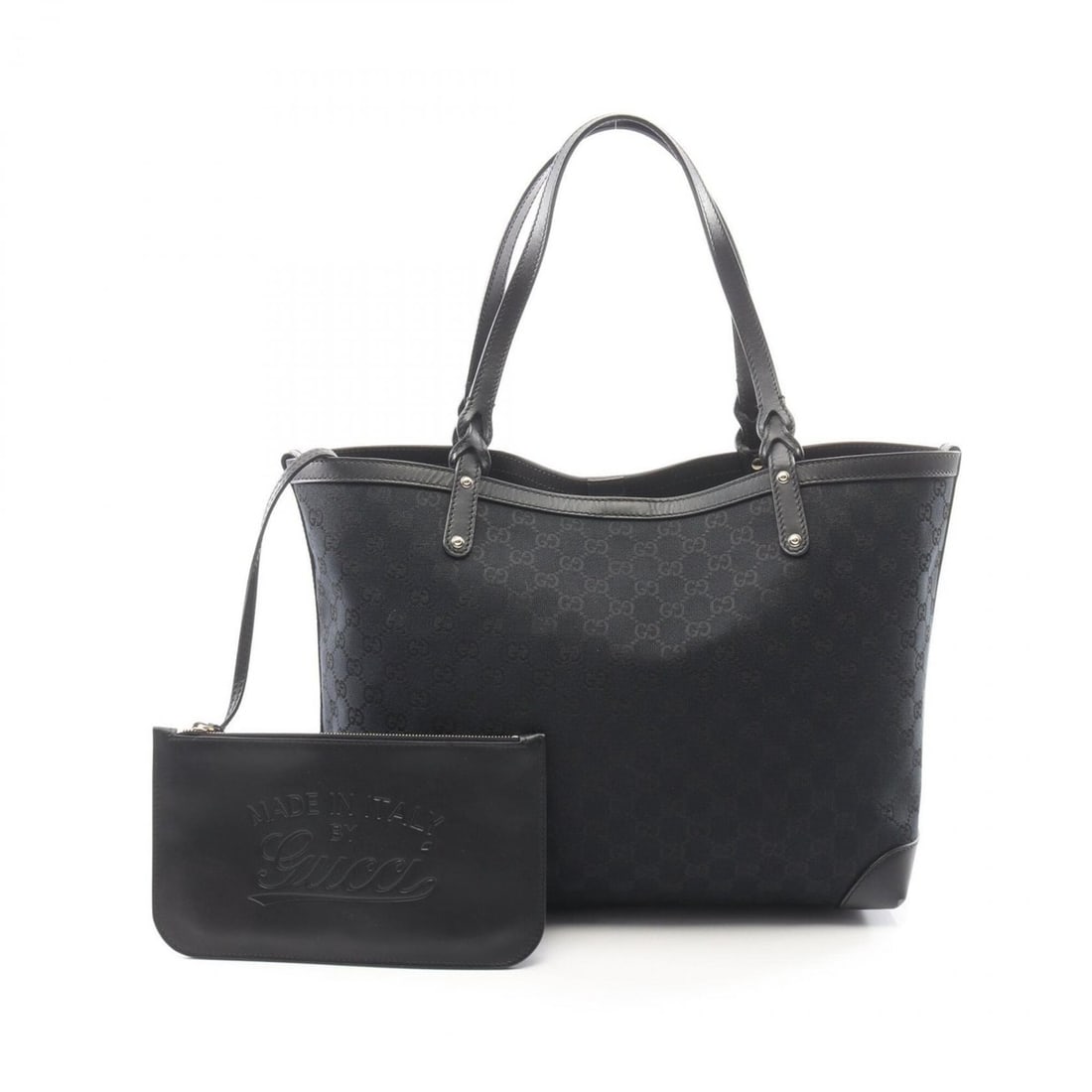 Gucci GG Canvas Tote Bag Handbag Leather Women's Black 247209: --- Catalog ---Category: SizeSize (HxWxD): 28cm x 33cm x 15.5cm / 11.02'' x 12.99'' x 6.1''Category: DesignType: Handbag, Pouch, Tote bagColor: BlackGender: WomenMaterial: Canvas , Leather Category: G
