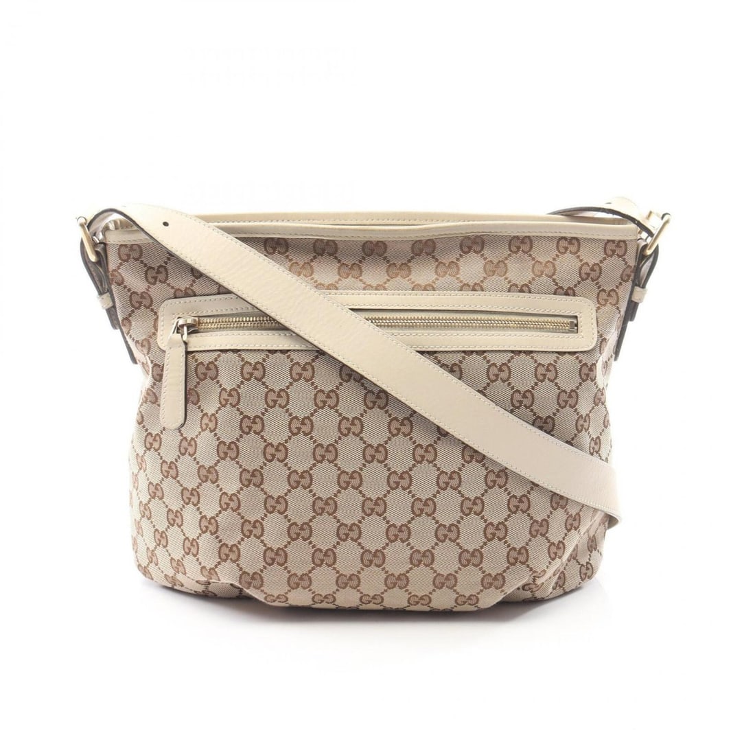 Gucci GG Canvas Shoulder Bag/Handbag, and Leather, Women's, Beige/White, 388930: --- Catalog ---Category: SizeSize (HxWxD): 26cm x 32cm x 17cm / 10.23'' x 12.59'' x 6.69''Category: DesignType: Handbag, Shoulder bagColor: Beige, WhiteGender: WomenMaterial: Canvas , Leather Category
