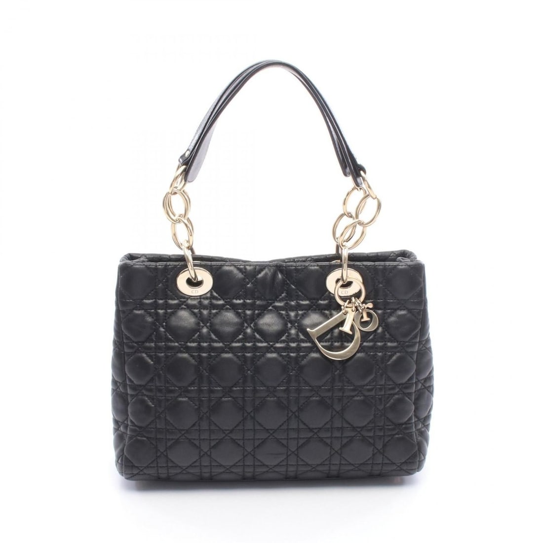 Christian Dior Dior Cannage Tote Bag, Lambskin Bag/Handbag, Women's, Black: --- Catalog ---Category: SizeSize (HxWxD): 22.5cm x 29cm x 11cm / 8.85'' x 11.41'' x 4.33''Category: DesignType: Handbag, Tote bagColor: BlackGender: WomenMaterial: Leather Leather/Fur Type: LambskinC