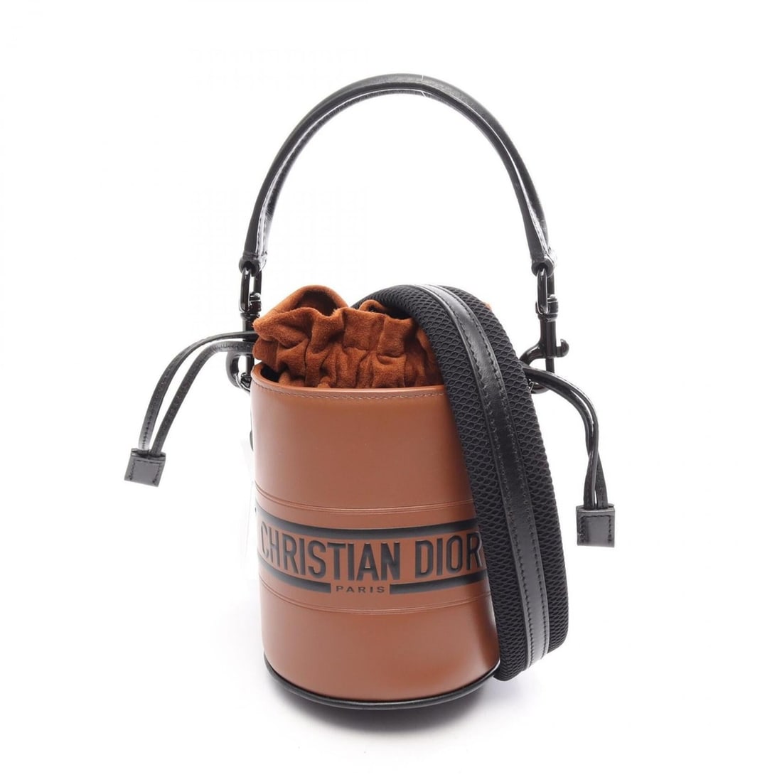 Christian Dior Dior Vibe Micro Bucket 2-Way Handbag, Leather, Women's, Brown/Black: --- Catalog ---Category: SizeSize (HxWxD): 17cm x 9.5cm x 9.5cm / 6.69'' x 3.74'' x 3.74''Category: DesignType: HandbagColor: Black, BrownGender: WomenMaterial: Leather Category: GeneralBrand: Christi