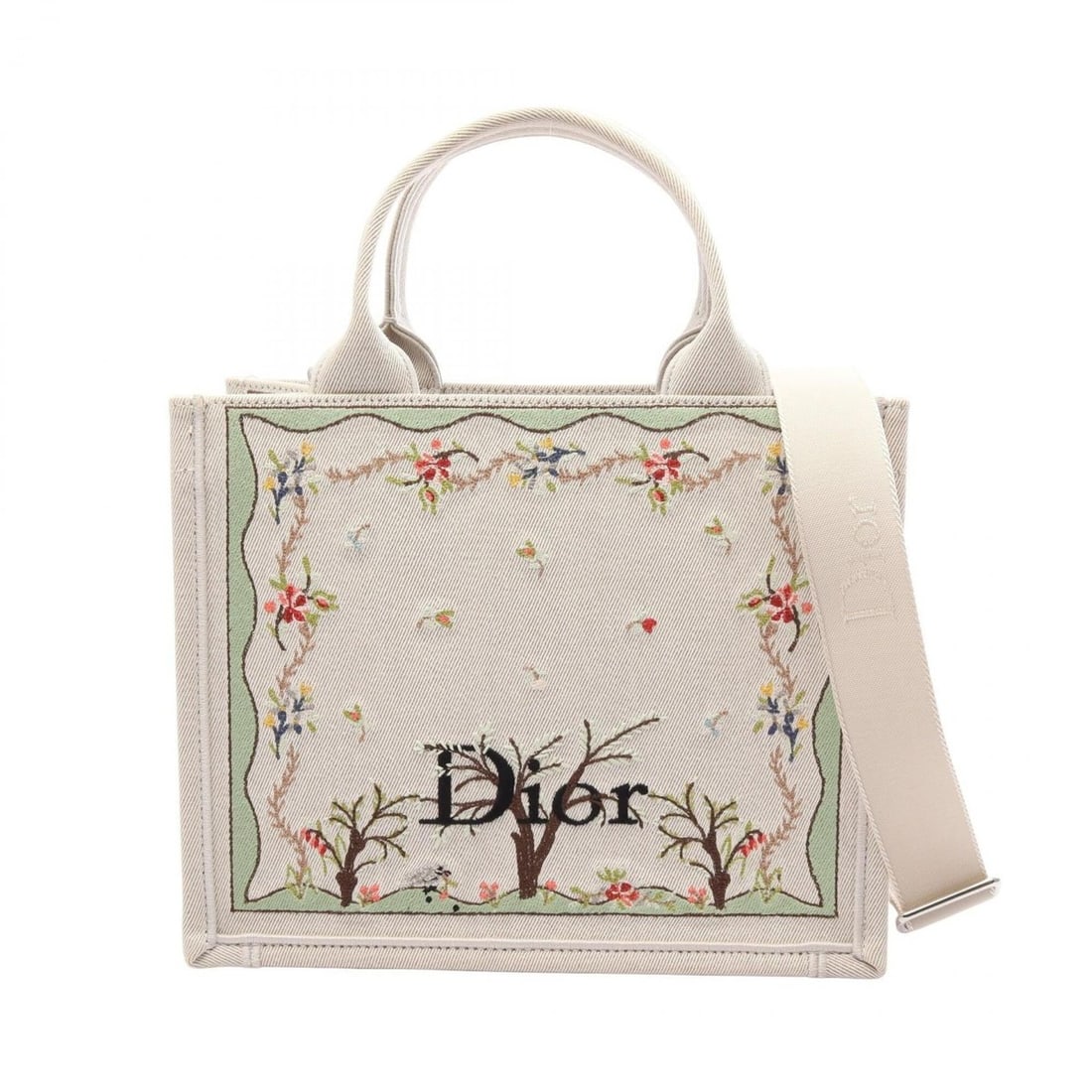 Christian Dior Dior Dioramour Book Tote Small 2-Way Handbag, Canvas, Women's, Ivory/Multicolor: --- Catalog ---Category: SizeSize (HxWxD): 22cm x 27cm x 13cm / 8.66'' x 10.62'' x 5.11''Category: DesignType: HandbagColor: Ivory, Multi-colorGender: WomenMaterial: Canvas Category: GeneralMPN: M1404
