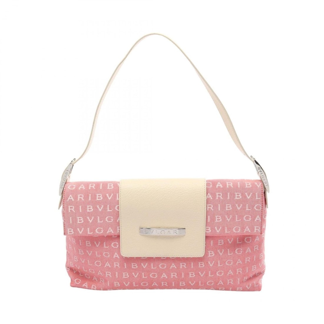 Bulgari BVLGARI Logo Mania Shoulder Bag Handbag Canvas Leather Women's Pink/White: --- Catalog ---Category: SizeSize (HxWxD): 21cm x 31cm x 9cm / 8.26'' x 12.2'' x 3.54''Category: DesignType: Handbag, Shoulder bagColor: Pink, WhiteGender: WomenMaterial: Canvas , Leather Category: Ge