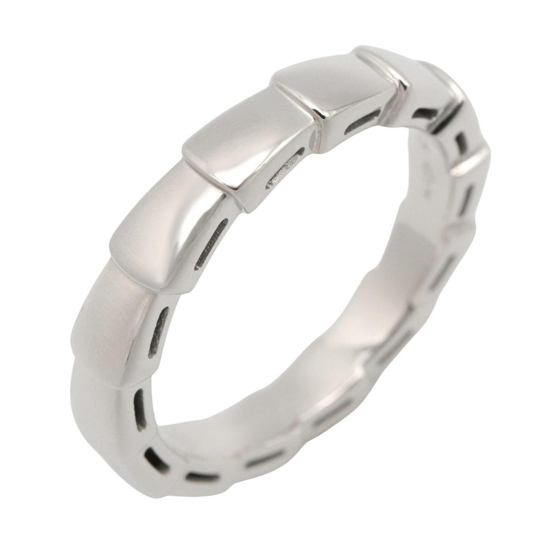 Bulgari BVLGARI Serpenti Viper Ring, 18K White Gold (18KWG), Silver Tone, Men's/Women's, Item Number (1 of 9)