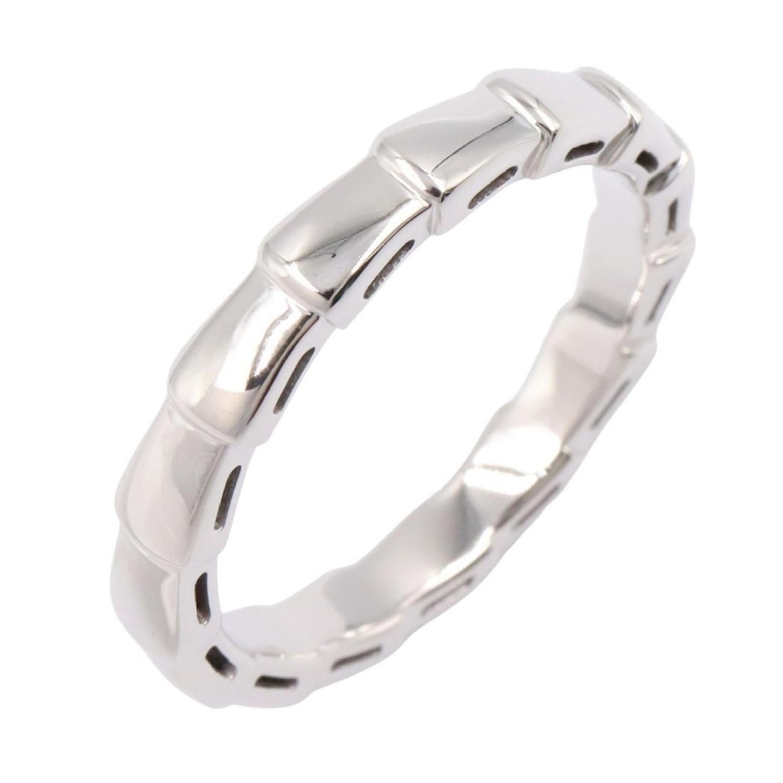 Bulgari BVLGARI Serpenti Viper Ring, 18K White Gold (18KWG), Silver Tone, Men's/Women's, Item Number: --- Catalog ---Category: SizeJP Size: 17US Size: 8.5Category: DesignType: Band ringColor: SilverGender: Men,WomenMaterial: White gold (18K)Category: GeneralMPN: 349672Brand: Bvlgari--- Item List ---Se
