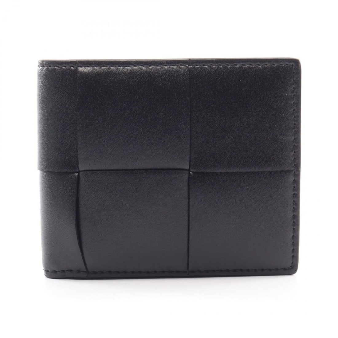 Bottega Veneta Cassette Wallet, Leather, Men's/Women's, Black, 743004: --- Catalog ---Category: SizeSize (HxWxD): 8.5cm x 10.5cm x 2cm / 3.34'' x 4.13'' x 0.78''Category: DesignType: Wallet (tri-fold)Color: BlackGender: Men,WomenMaterial: Leather Category: GeneralMPN: 74