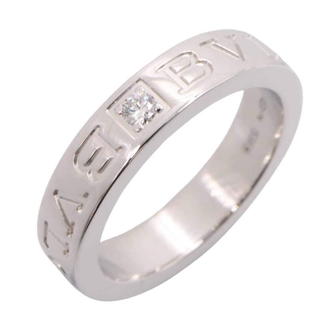 BVLGARI B-zero1 Ring, 1PD (1 diamond), 18KWG (white gold), women's, silver/clear finish, 339982: --- Catalog ---Category: SizeJP Size: 8US Size: 4.5Category: DesignType: Band ringColor: Clear, SilverGender: WomenMaterial: White gold (18K)Category: GeneralMPN: 339982Brand: Bvlgari--- Item List ---