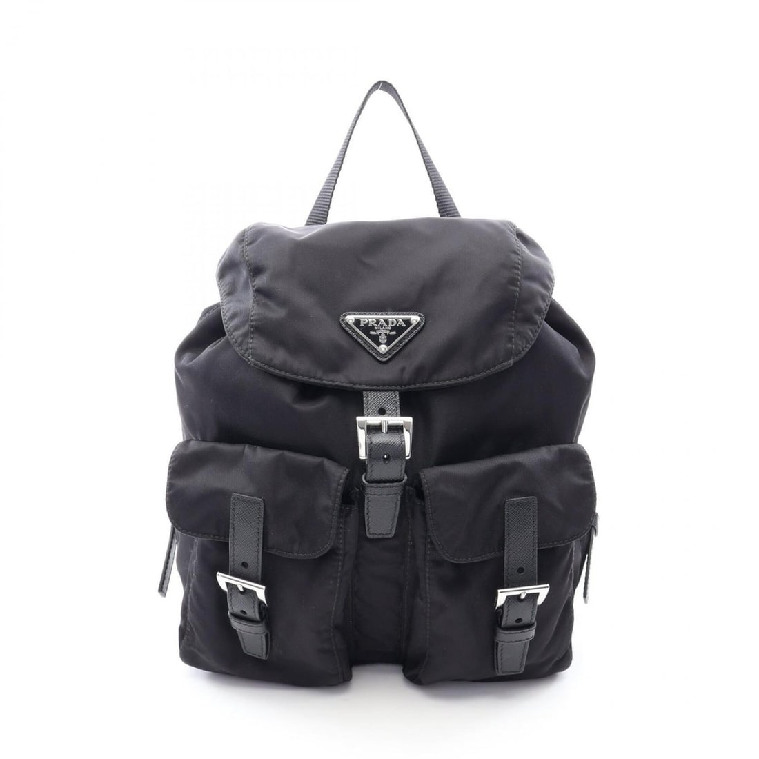 Prada TESSUTO + SOFT CALF Backpack/Handbag, Nylon & Leather, Women's, Black (1 of 20)