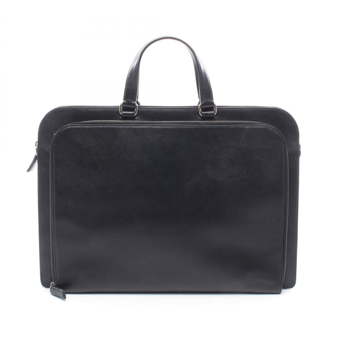 Prada Saffiano Travel Business Bag Handbag Leather Men's Black VR0023: --- Catalog ---Category: SizeSize (HxWxD): 28cm x 40cm x 6cm / 11.02'' x 15.74'' x 2.36''Category: DesignType: Handbag, Weekend bagColor: BlackGender: MenMaterial: Leather Leather/Fur Type: Saffiano l
