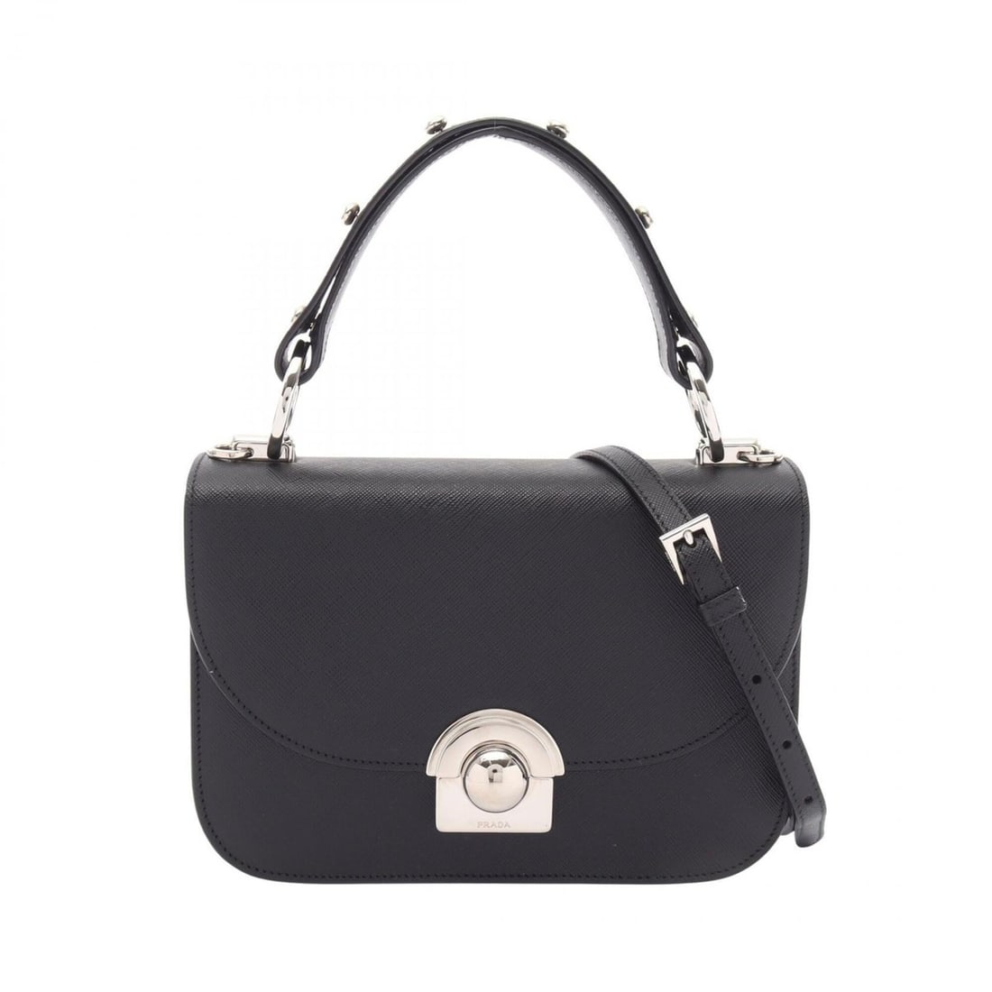 Prada SAFFIANO LUX 2WAY Handbag, Saffiano Leather, Women's, Black (1 of 11)
