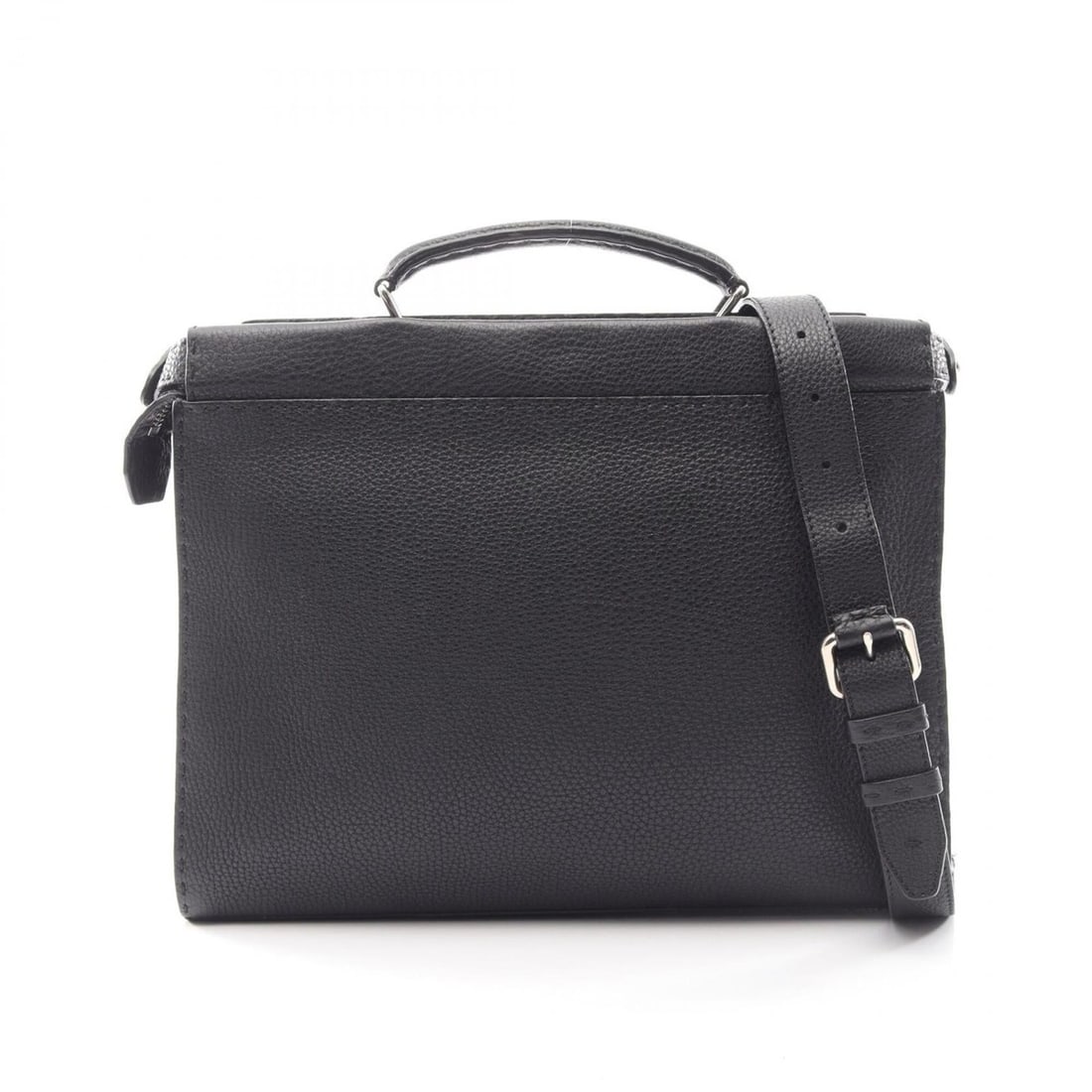 Fendi Peekaboo Fit 2-Way Business Bag/Handbag, Leather, Men's, Black (7VA406): --- Catalog ---Category: SizeSize (HxWxD): 29cm x 37cm x 5.5cm / 11.41'' x 14.56'' x 2.16''Category: DesignType: HandbagColor: BlackGender: MenMaterial: Leather Category: GeneralMPN: 7VA406Brand: Fend