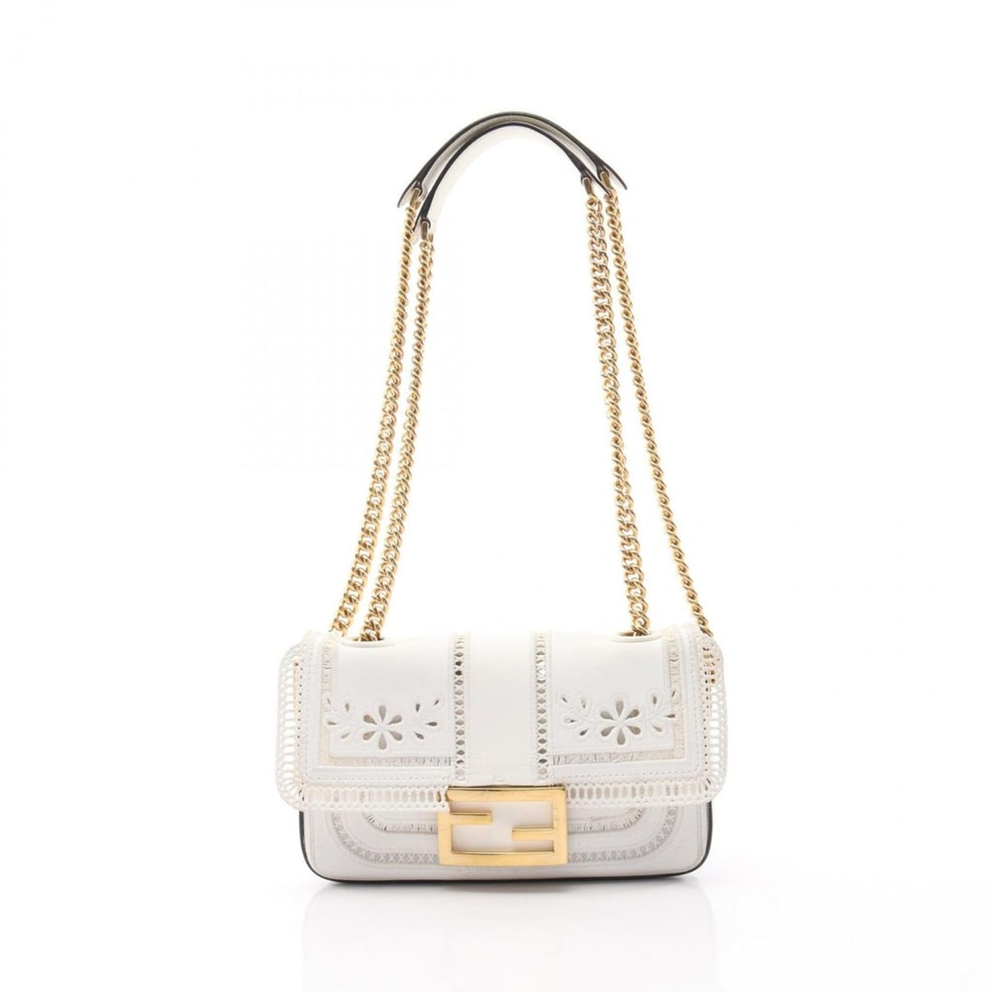 Fendi Nappa Apollo Floral Bucket Bag Shoulder Handbag Leather Women's White: --- Catalog ---Category: SizeSize (HxWxD): 11.5cm x 19.5cm x 5cm / 4.52'' x 7.67'' x 1.96''Category: DesignType: Handbag, Shoulder bagColor: WhiteGender: WomenMaterial: Leather Category: GeneralBrand: