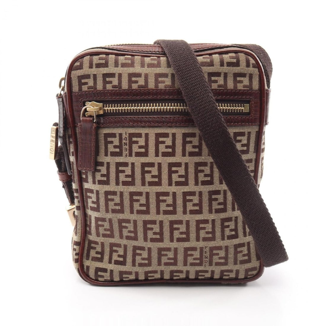 Fendi Zucchino Shoulder Bag/Handbag, Canvas and Leather, Women's, Brown/Beige: --- Catalog ---Category: SizeSize (HxWxD): 18.5cm x 15cm x 4.5cm / 7.28'' x 5.9'' x 1.77''Category: DesignType: Handbag, Shoulder bagColor: Beige, BrownGender: WomenMaterial: Canvas , Leather Category