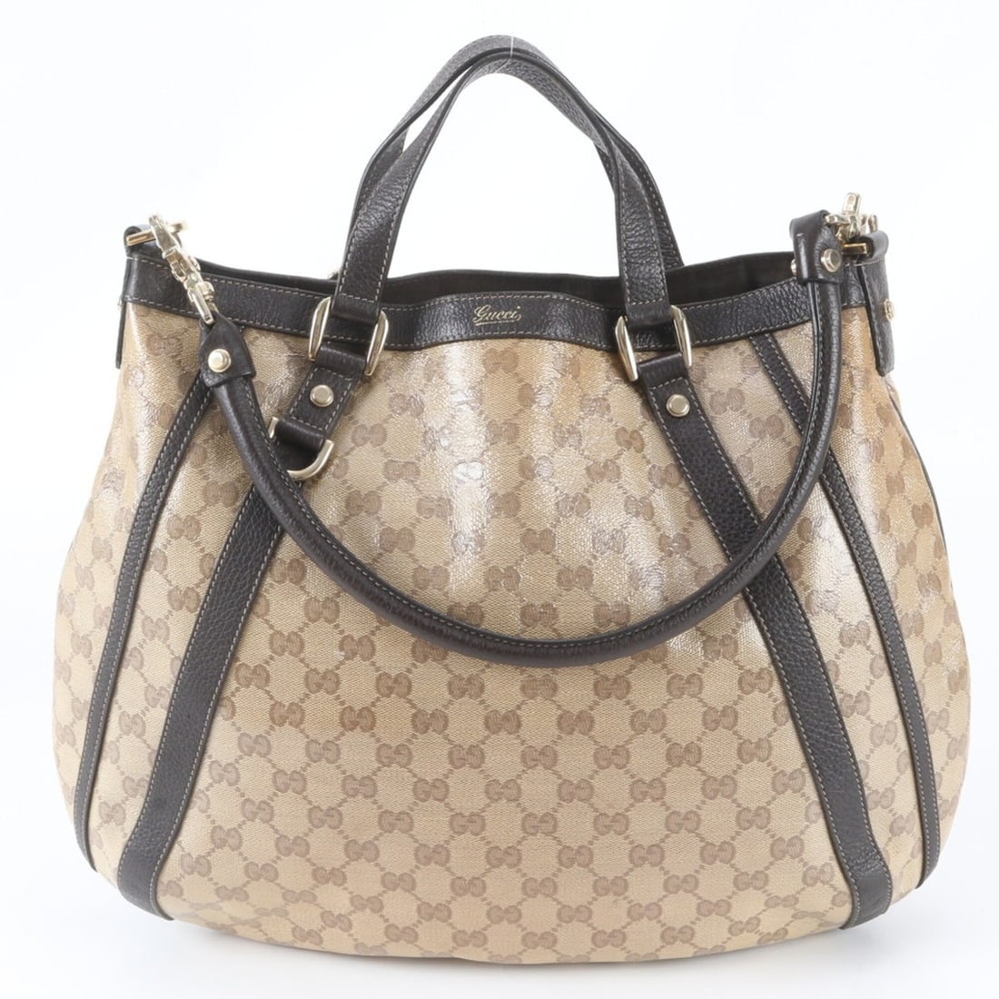 Gucci GG Crystal Abbey 268641 Leather 2-Way Shoulder Bag with Control Card for Women (1 of 11)