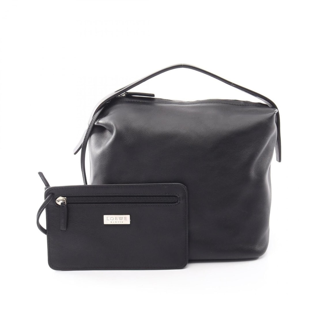 Loewe handbag, leather, women's, black. (1 of 19)