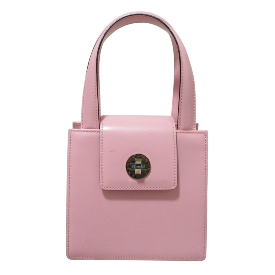 Bvlgari BULGARI Turnlock Leather 2-way Shoulder Bag/Handbag, Pink, Women's: --- Catalog ---Category: SizeSize (HxWxD): 15cm x 15.5cm x 9cm / 5.9'' x 6.1'' x 3.54''Category: DesignType: Handbag, Shoulder bagColor: PinkGender: WomenMaterial: Leather Category: GeneralBrand: Bvlg