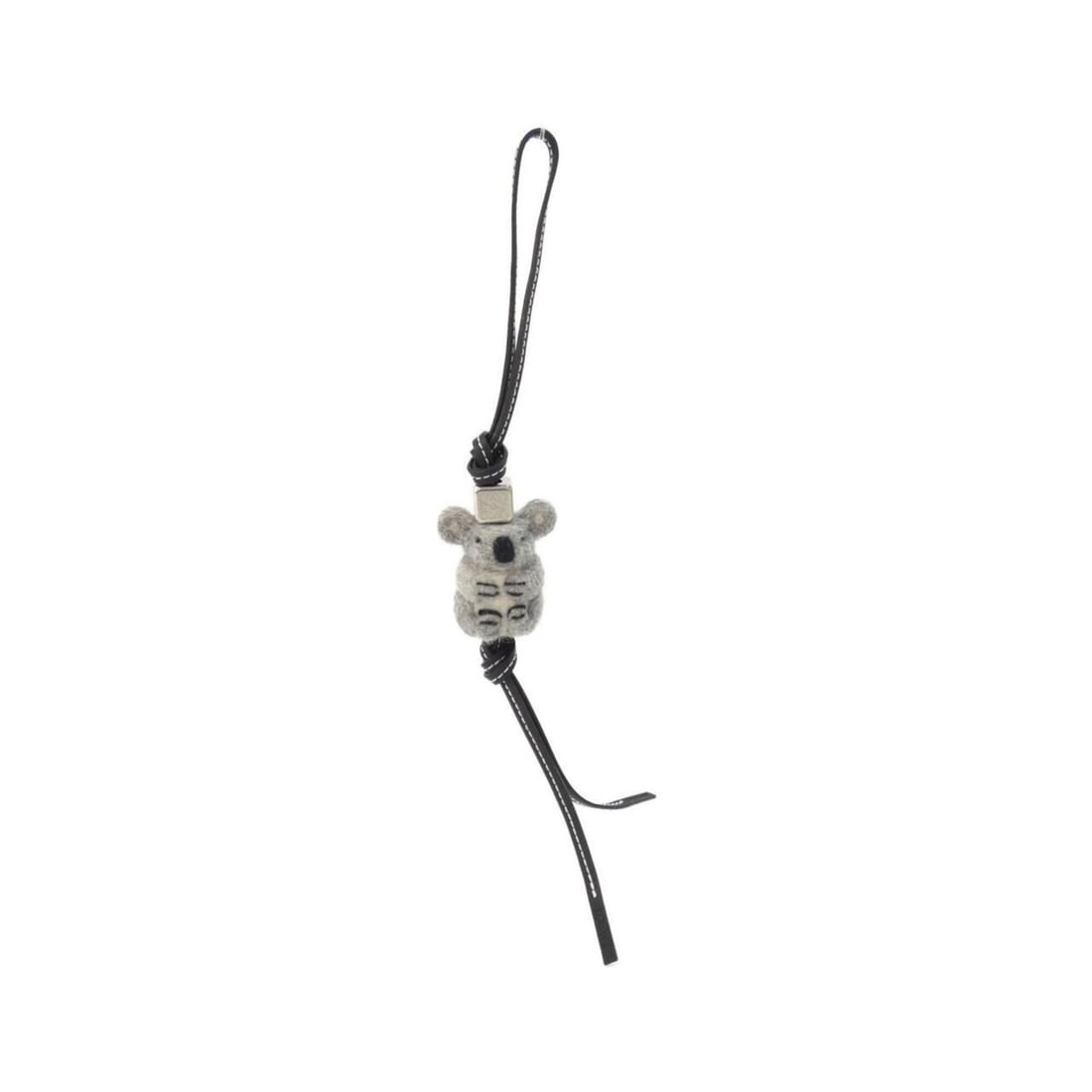 Loewe Koala Charm C880232X01 - Accessory Bag: --- Catalog ---Category: SizeSize (HxWxD): 55.00mm x 50.00mm / 2.17'' x 1.97''Category: DesignType: Handbag charmColor: Black, Light grayGender: Women,MenMaterial: LeatherLeather/Fur Type: