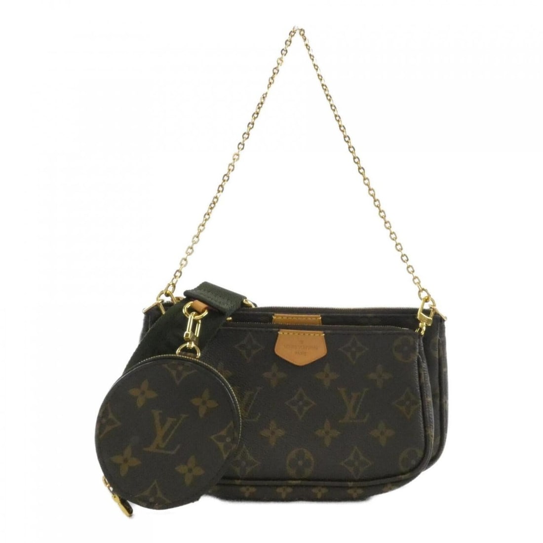 Louis Vuitton Monogram Multi Pochette Accessoires M44813 Shoulder Bag: --- Catalog ---Category: SizeSize (HxWxD): 14cm x 24cm x 4cm / 5.51'' x 9.44'' x 1.57''Category: DesignType: Pochette, Pouch, Shoulder bagColor: Khaki, MarronGender: WomenMaterial: Coated canvas