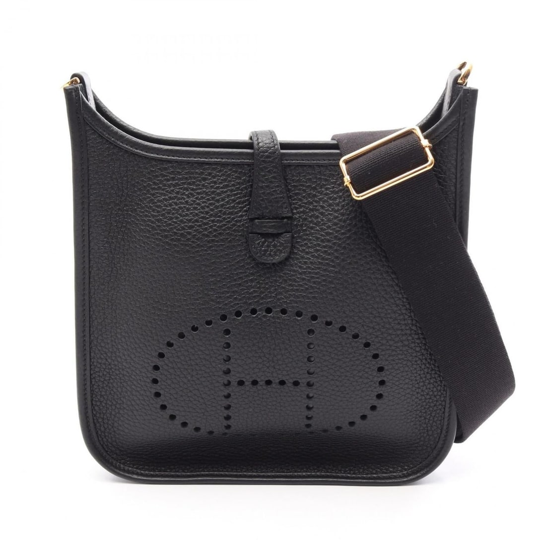 Hermes Evelyne 23 Shoulder Bag/Handbag, Taurillon Clemence Leather, Women's, Black: --- Catalog ---Category: SizeSize (HxWxD): 22cm x 23cm x 5.5cm / 8.66'' x 9.05'' x 2.16''Category: DesignType: Shoulder bagColor: BlackGender: WomenMaterial: Taurillon clemence leather Category: Gener