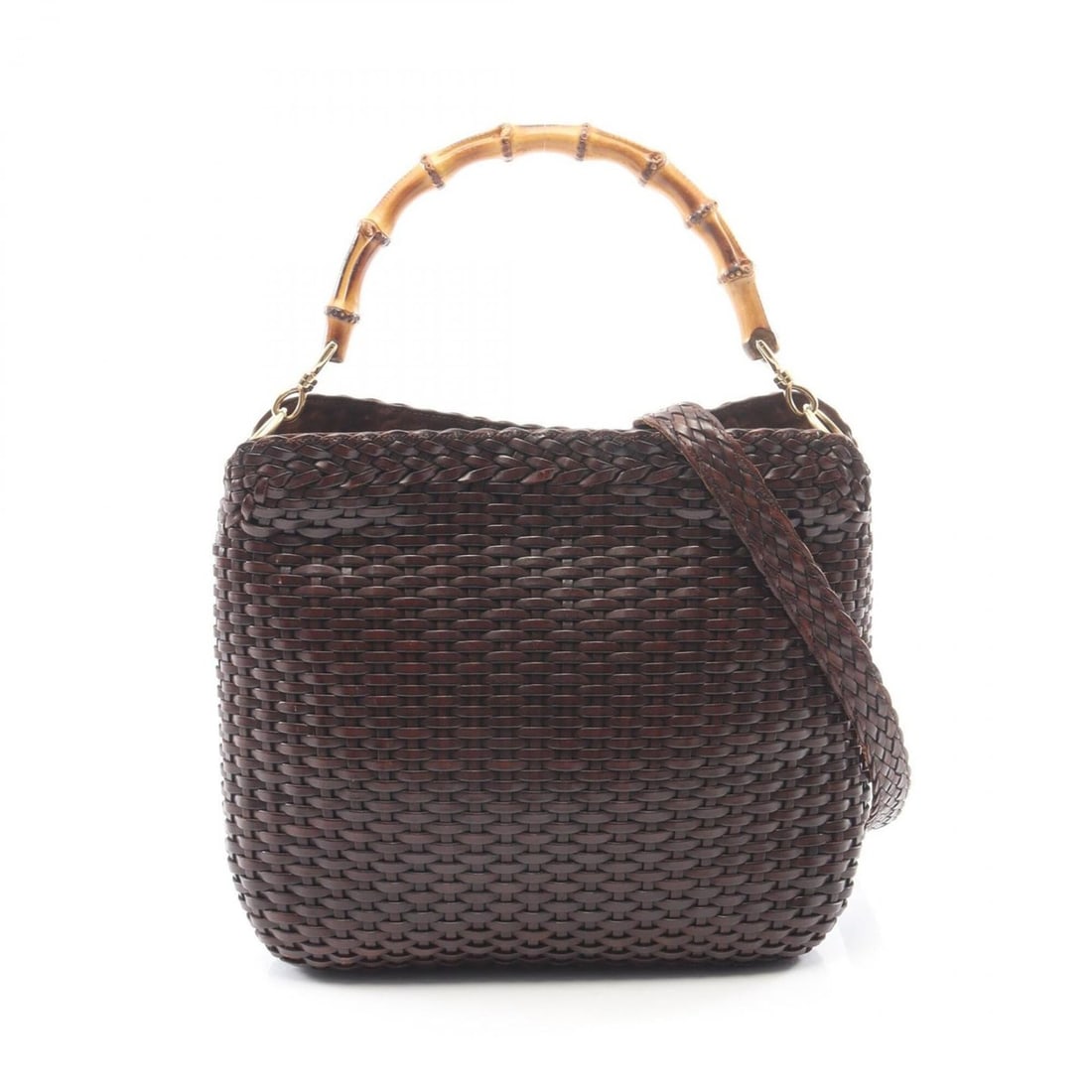Gucci Bamboo 2-Way Handbag, Leather, Women's, Brown, 001?0166?1638: --- Catalog ---Category: SizeSize (HxWxD): 25cm x 29cm x 9cm / 9.84'' x 11.41'' x 3.54''Category: DesignType: HandbagColor: BrownGender: WomenMaterial: Leather Category: GeneralMPN: 001?0166?1638Brand