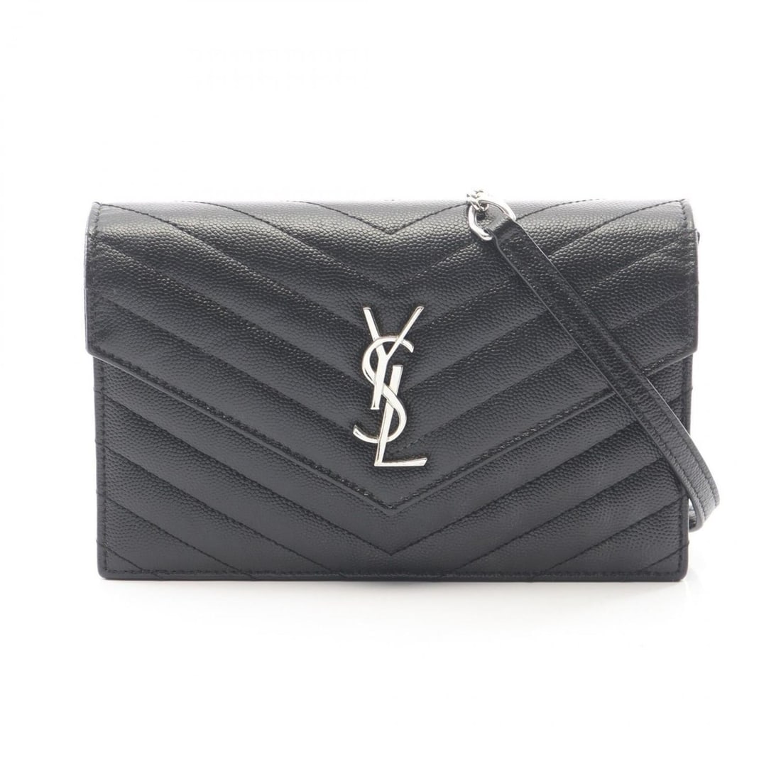Yves Saint Laurent Saint Laurent Paris Monogram Envelope Shoulder Bag/Handbag, Leather, Women's,: --- Catalog ---Category: SizeSize (HxWxD): 12.5cm x 19cm x 4cm / 4.92'' x 7.48'' x 1.57''Category: DesignType: Handbag, Shoulder bagColor: BlackGender: WomenMaterial: Leather Category: GeneralMPN: 393
