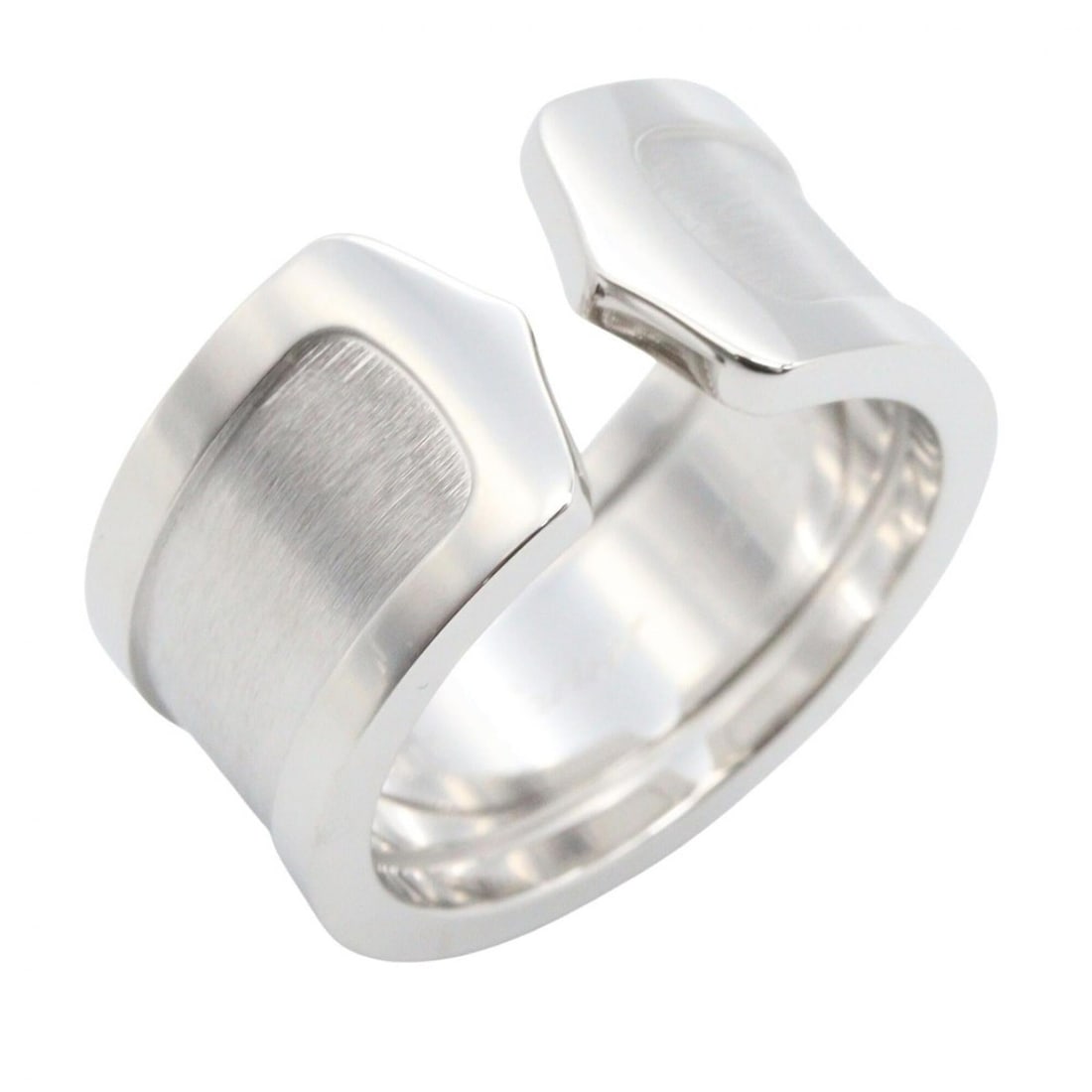 Cartier C2 LM Ring, 18K White Gold (18KWG), Women's Silver Tone: --- Catalog ---Category: SizeJP Size: 12US Size: 6.5Category: DesignType: Band ringColor: SilverGender: WomenMaterial: White gold (18K)Category: GeneralBrand: Cartier--- Item List ---Section: