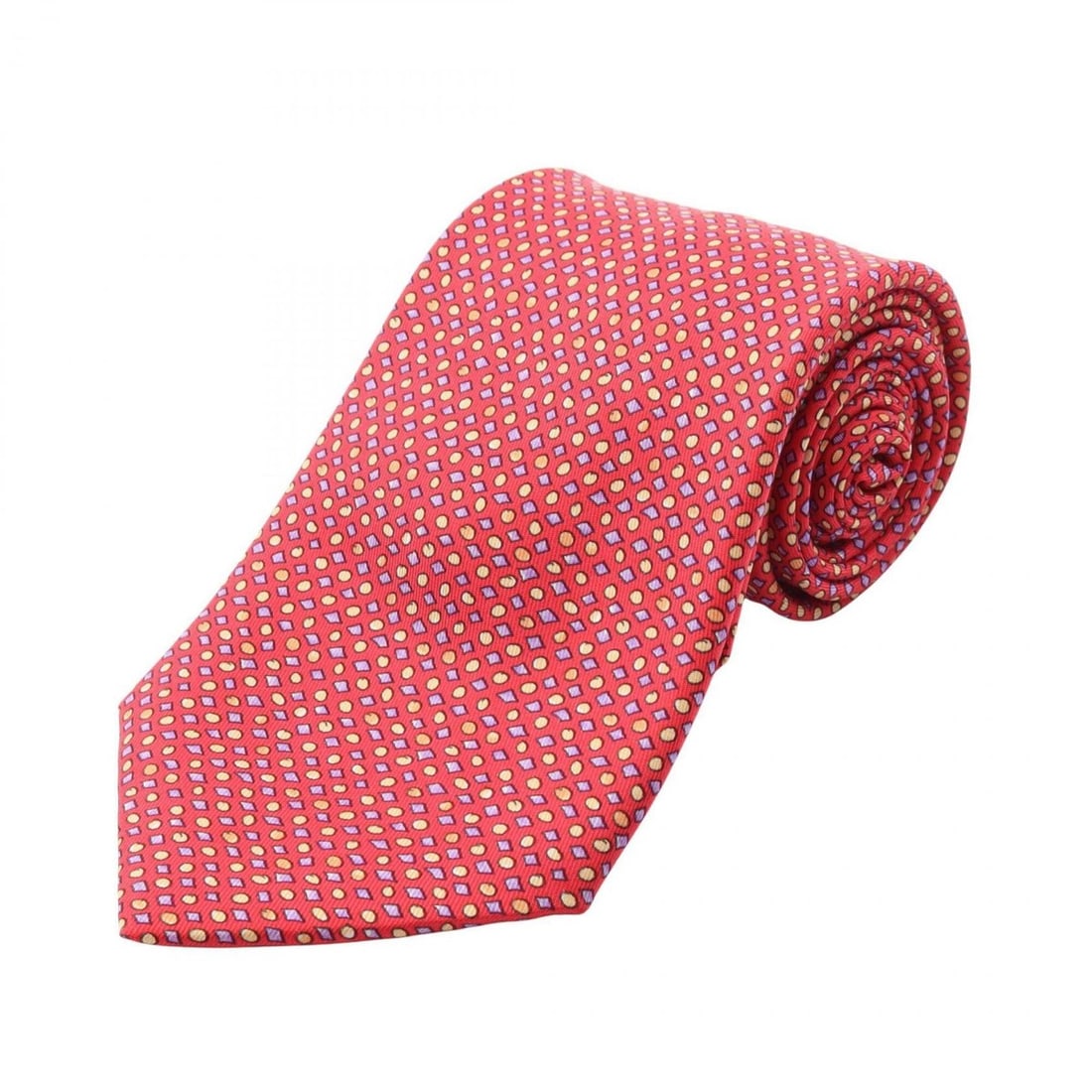 Hermes HERMES all-over pattern tie, silk, men's, red/purple/multicolor: --- Catalog ---Category: SizeTotal Length: 147cm / 57.87''Category: DesignType: CravatColor: Multi-color, Purple, Red colorGender: MenMaterial: Silk Category: GeneralBrand: Hermes--- Item List