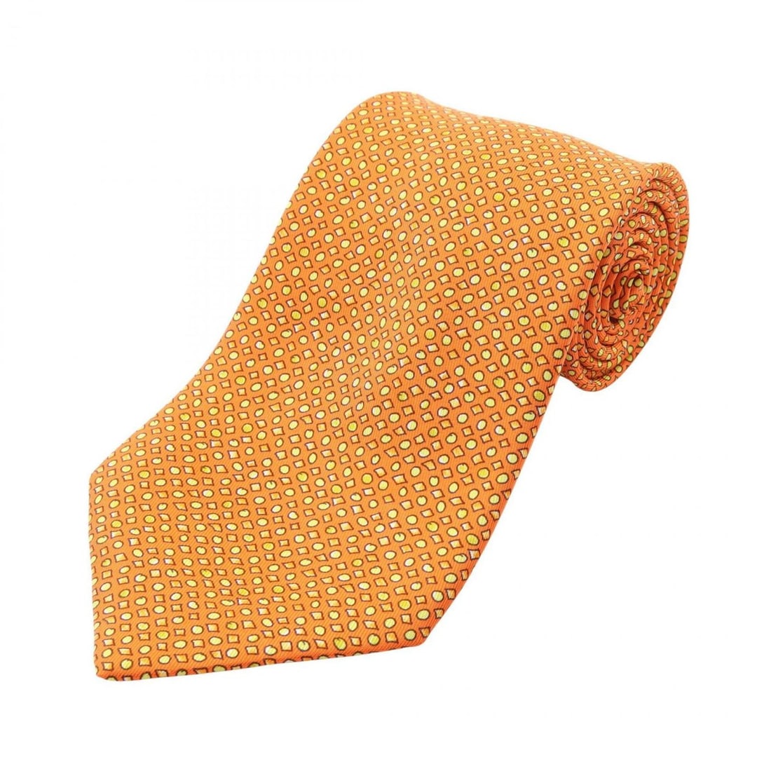 Hermes HERMES all-over pattern tie, silk, men's, orange and yellow multicolor: --- Catalog ---Category: SizeTotal Length: 149cm / 58.66''Category: DesignType: CravatColor: Multi-color, Orange, YellowGender: MenMaterial: Silk Category: GeneralBrand: Hermes--- Item List