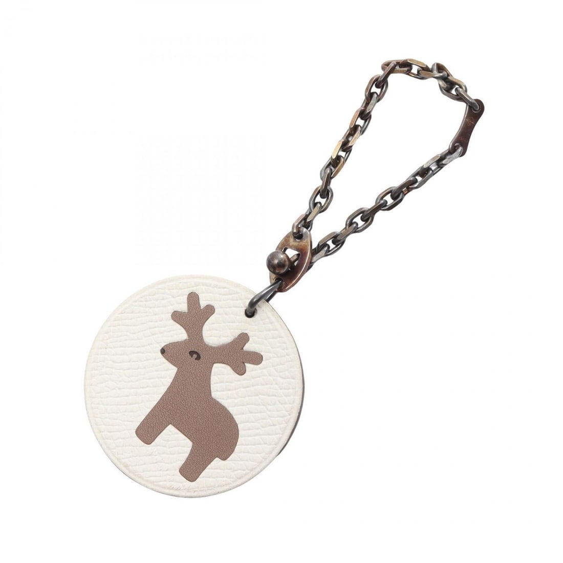 Hermes Reindeer Etoupe Charm Accessory, Veau Epsom Leather, Women's, White/Gray: --- Catalog ---Category: DesignType: Handbag charmColor: Gray, WhiteGender: WomenMaterial: Epsom leatherCategory: GeneralBrand: Hermes--- Item List ---Section: ConditionRanking: Rank A Used - A few tr