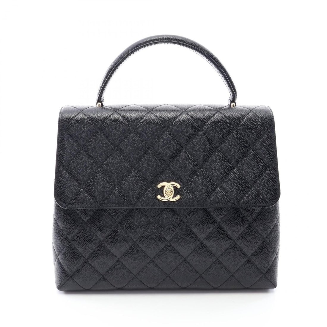 Chanel Matelassé Handbag, Caviar Leather (Grained Calfskin), Women's, Black, A12397: --- Catalog ---Category: SizeSize (HxWxD): 23cm x 29cm x 11cm / 9.05'' x 11.41'' x 4.33''Category: DesignType: HandbagColor: BlackGender: WomenMaterial: Grained Calfskin Category: GeneralMPN: A12397Br